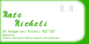 mate micheli business card